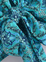 Boho Queens Red Floral Beach Kimono Short Robe Swimsuits Women Fashion Batwing Sleeves Rayon Bohemian Bikini Cover Ups Beachwear
